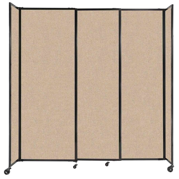 StraightWall Sliding Portable Partition 7'2" x 7'6" Beige Fabric